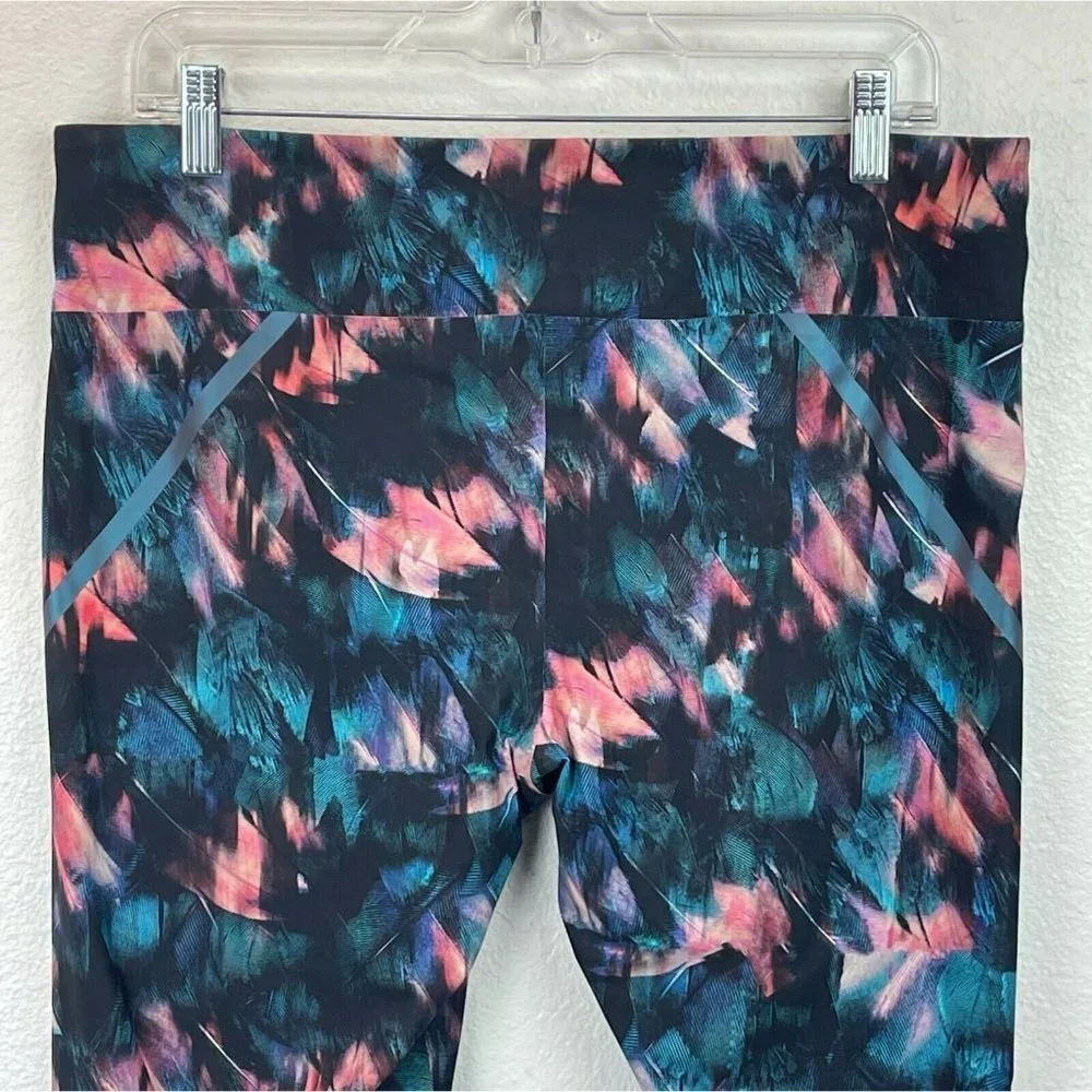 Caelum Leggings Women's Sz XL Skinny Ankle Mid Rise Pull on Athletic Blue Pink - Picture 4 of 10